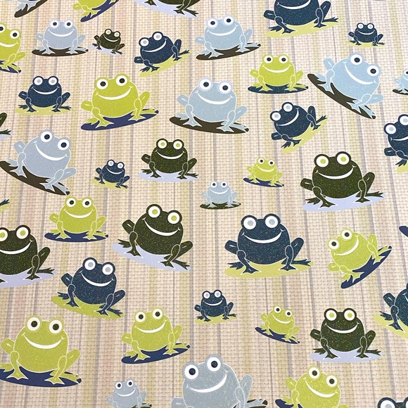 🐸 CLOUD 9 DESIGN “BABY BOY FROGS” STICKERS & SCRAPBOOK PAPER BUNDLE. RETIRED! - Picture 4 of 7